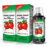 Rabano Yodado vista frontal del frasco mostrando la marca y facilidad de uso