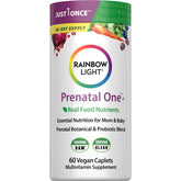 Rainbow Light embalaje frontal mostrando 60 comprimidos y beneficios clave