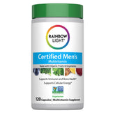 Rainbow Light envase frontal mostrando 120 cápsulas y beneficios diarios