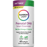 Rainbow Light envase frontal mostrando 60 softgels y beneficios clave