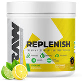 RAW Replenish frente del envase mostrando la marca y beneficio de reposición rápida