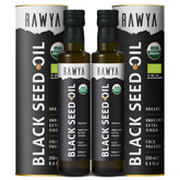 RAWYA botella frontal 250 ml mostrando etiqueta orgánica y protección de vidrio