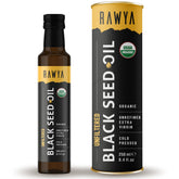 RAWYA frasco frontal de vidrio mostrando etiqueta y capacidad 8.4 fl oz