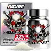 RBUGR SMELLING SALTS frente del empaque mostrando portabilidad y uso rápido