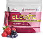 Real Ketones empaque frontal Mixed Berry mostrando sobres y beneficios