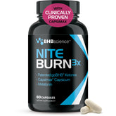 Real Ketones Night Burn vista frontal del envase y etiquetado claro como suplemento nocturno
