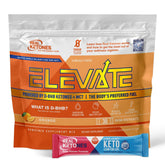 Real Ketones sobre frontal mostrando marca y sabor naranja para conveniencia