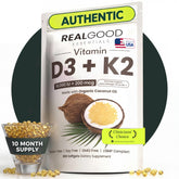 RealGood Essentials frente del frasco mostrando contenido y beneficios