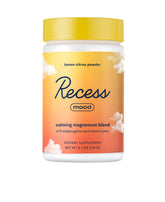 Recess frontal del empaque mostrando el sabor lemon citrus y beneficios
