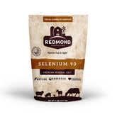 REDMOND vista frontal del envase mostrando la sal mineral y sus beneficios