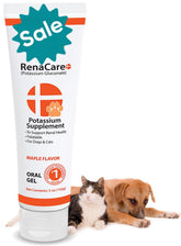 Pet Health Pharma Renacare K gel frontal mostrando envase y sabor maple para aceptación rápida