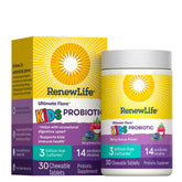 Renew Life frente del envase mostrando diseño y beneficio digestivo