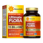 Renew Life envase frontal mostrando marca y beneficios para digestión