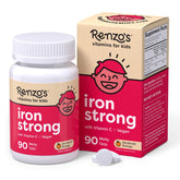 Renzo's empaque frontal mostrando 90 tabletas y beneficios claros