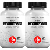 Research Labs frasco delantero mostrando la marca y beneficio de colágeno