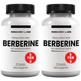Research Labs frasco frontal mostrando 180 cápsulas y beneficios clave