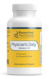 Researched Nutritionals frente del envase mostrando presentación y beneficios
