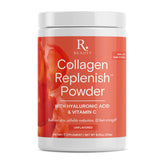 Reserveage Nutrition envase frontal del polvo de colágeno, presentación limpia y profesional