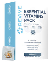 Revive paquete frontal mostrando diseño y beneficio de conveniencia