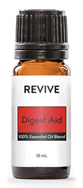 REVIVEEO botella frontal Digest Aid mostrando etiqueta clara y beneficio ambiental