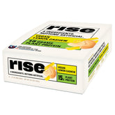Rise barrita limón anacardo vista frontal mostrando empaque y beneficio práctico