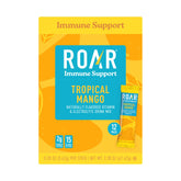 ROAR empaque frontal mango mostrando ingredientes y beneficios de hidratación