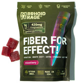 Rrhoid Rage frasco frontal mostrando etiqueta y beneficio de apoyo intestinal