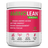 RSP NUTRITION envase AminoLean frontal, muestra diseño claro y beneficios