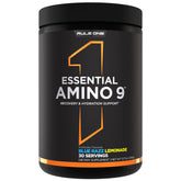 Rule 1 Proteins bote frontal mostrando diseño y 30 servicios beneficios claros