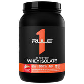 Rule 1 Proteins envase frontal Fresas & Crème mostrando marca y porciones