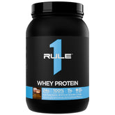 Rule 1 Proteins frente del envase mostrando sabor Chocolate Peanut Butter y claridad de marca
