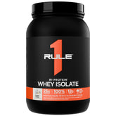 Rule 1 Proteins frente del empaque que muestra porciones y sabor