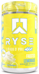 RYSE Up Supplements envase frontal Frosted Lemonade mostrando diseño y cantidad