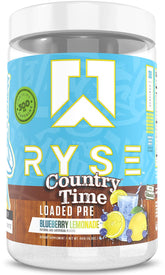 RYSE Up Supplements frente del envase con diseño llamativo y información clara