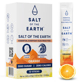 Salt of the Earth packaging frontal mostrando sticks y beneficios de hidratación