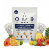 Salt of the Earth frente del empaque mostrando variedad de sabores y conveniencia