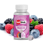 SaltStick empaque frontal mostrando 60 tabletas y beneficios rápidos