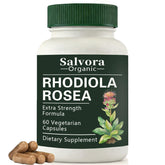 Salvora Organic frasco frontal mostrando 60 cápsulas y diseño claro