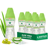 Sappe Aloe vera jugo sabor uva frontal pack mostrando etiquetas claras y presentación atractiva