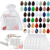 Sasylvia paquete frontal con 50 piedras, tarjetas y bolsitas para regalar