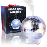 SCANDINORDICA vista frontal del difusor disco ball plata mostrando diseño y beneficio estético