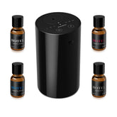 ScentBots vista frontal del kit negro mostrando diseño portátil y elegante