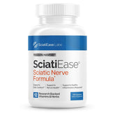SciatiEase envase frontal mostrando 120 cápsulas y beneficios principales