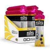 Science in Sport envase frontal del gel mostrando el sabor cereza y ventaja isotónica