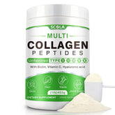 SCOLA envase frontal mostrando mezcla de colágenos y beneficios