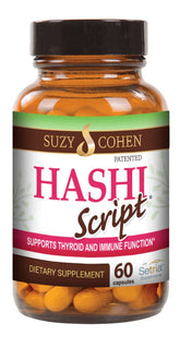 Script Essentials HashiScript envase frontal con etiqueta legible y beneficio de apoyo tiroideo