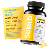 Selerb frasco frontal con 120 softgels, presentación clara y confiable