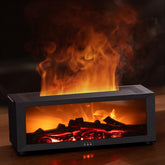 SENMUL difusor frontal mostrando diseño tipo chimenea y ambiente acogedor