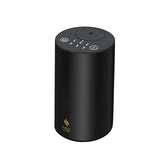 Difusor Sereneflow frontal negro elegante que aporta ambiente controlado