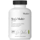 Shaklee Vita-Lea Men vista frontal del envase con beneficios prácticos
